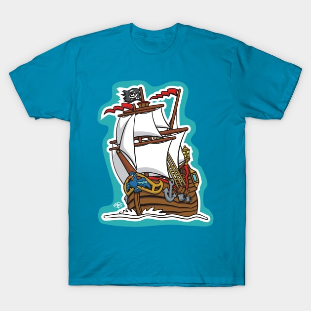 Pirate Ship T-Shirt by MBK